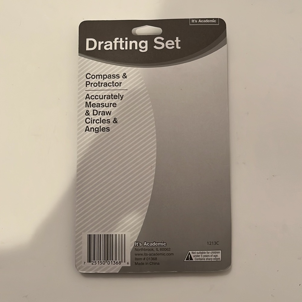 Compass & Protactor Drafting Set - Picture 2 of 2